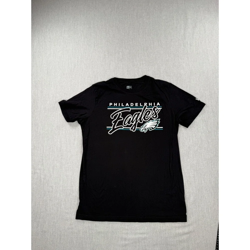 New Era Philadelphia Eagles Mens Black Graphic T-Shirt‎ Large NFL Football Tee